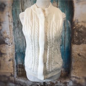 Maurices-White Cable Knit Sweater Vest